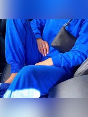 Frankie’s Bikinis Sweatpants, Royal Blue, Medium, EUC